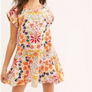 Strawberry Fields Mini Dress Cream Combo XS